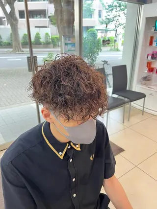 ショート パーマ メンズ 韓国風メンズ/毛流れ ヘアなら須田龍世のヘアスタイル