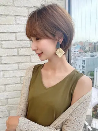 ショート 寺田鼓捺/艶カラー /透明感カラーのヘアスタイル