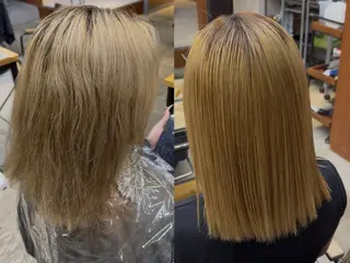 セミロング パーマ カラー特化/ブリーチ 梅田中崎町/あかりのヘアスタイル