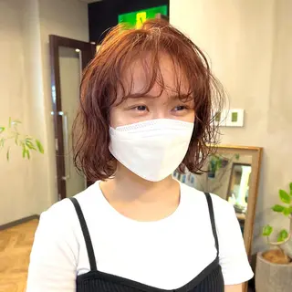 ミディアム カラー パーマ ヘアアレンジ メンズ キッズ ネイル マツエク・マツパ アイブロウ EMANON梅田店所属・前川 朋香のヘアスタイル