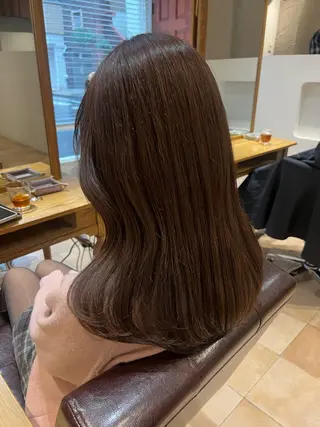 セミロング カラー 🥀韓国ヘア🥀 宮津真菜のヘアスタイル