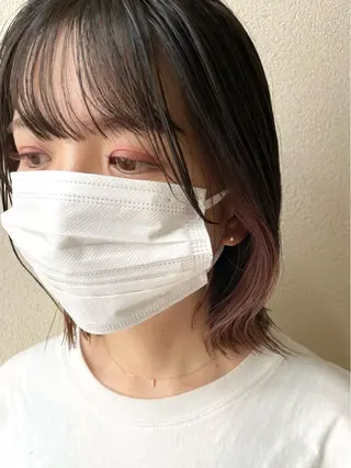 ミディアム カラー 沢田 瞳のヘアスタイル