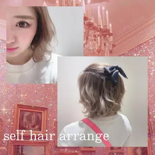 ショート カラー ヘアアレンジ eN°byyoureshair所属・🎀トップスタイリ スト湯川響🎀のヘアスタイル