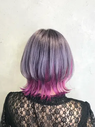 ショート カラー ヘアアレンジ ｲﾝﾅｰｶﾗｰ屋さん 🫧伊藤拓実のヘアスタイル