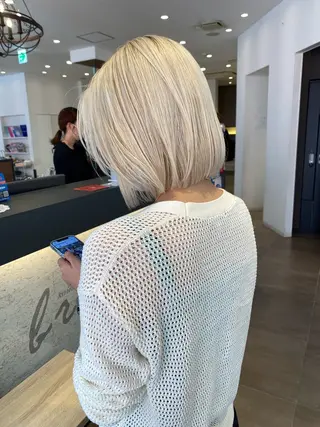 ミディアム 💎【髪質改善カラー 艶髪×縮毛矯正】💎のヘアスタイル