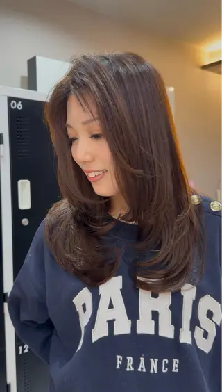 セミロング ラピス大阪アメ村店所属・大阪ハイトーン✨ 🇺🇸髪質改善🌴のヘアスタイル