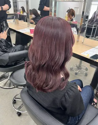 セミロング miku/ラベンダー 透明感カラー🪻❤︎のヘアスタイル