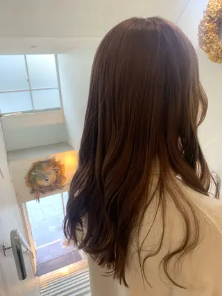 セミロング カラー 福村 彩夏のヘアスタイル