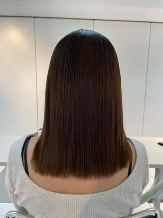 セミロング 🐬脱白髪染めカラー 清水大世🐬のヘアスタイル