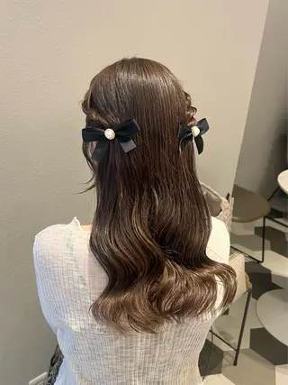 ヘアアレンジ 暖色/顔周り /ヘアメ/あつはのヘアスタイル