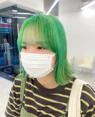 ミディアム カラー 🌈haru🌻 藤沢ハイトーン🌈のヘアスタイル