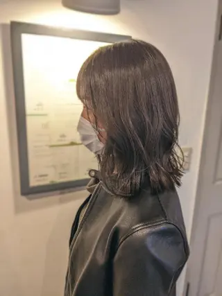 ミディアム カラー 中野 雅子のヘアスタイル