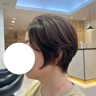 ショート ワンホンパーマ/ 菜月のヘアスタイル