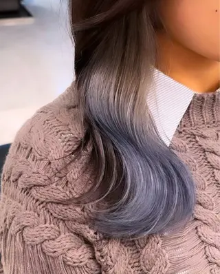 ロング カラー ヘアアレンジ 艶カラー/ハイトーン /レイヤーカットのヘアスタイル