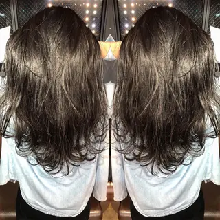 ロング カラー パーマ ヘアアレンジ メンズ キッズ ネイル マツエク・マツパ 韓国風×透明感カラー 髪質改善オタベシンヤのヘアスタイル