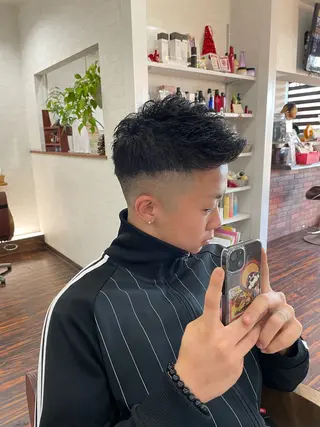 ショート メンズ Hair  create Mano所属・堀一樹/ メンズヘア/パーマのヘアスタイル