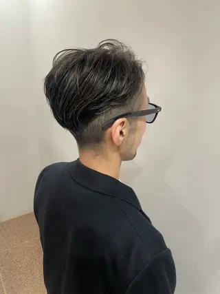 ショート カラー メンズ 透明感×柔らかカラー ハイライト特化 彩野のヘアスタイル