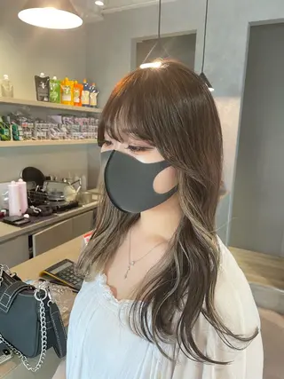 ロング カラー 韓国風/オシャレ /縮毛矯正/滝口琴未のヘアスタイル