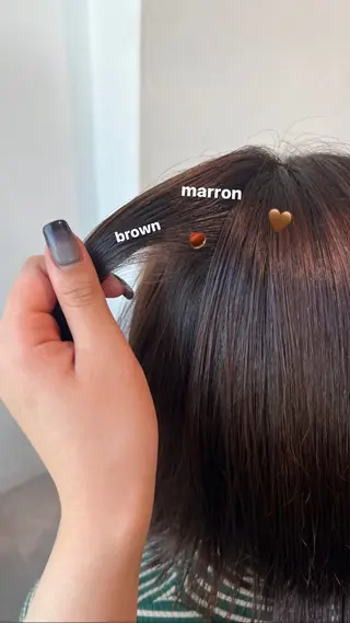 ロング カラー 暗髪🩶ラベンダー/ ブルー/ユウナ🤍のヘアスタイル