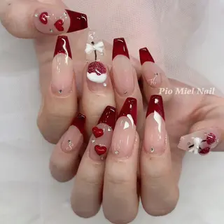 ネイル momo 長さだしのネイルデザイン