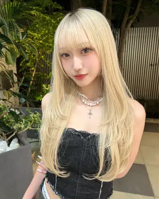 ロング カラー belle   表参道　terrace所属・抜きっぱなしブロンド /ハイトーン/カナタのヘアスタイル