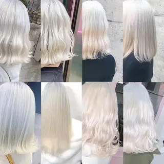 ミディアム カラー メンズ JuNブリーチに 縮毛矯正するプロのヘアスタイル