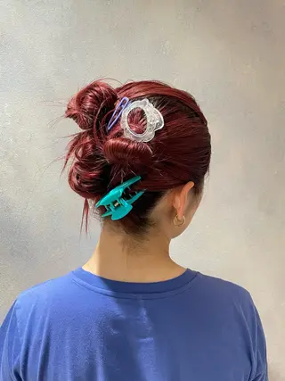 セミロング カラー ヘアアレンジ 松永 梨央のヘアスタイル