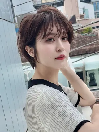 ショート パーマ 🎀大川 錬🎀 ブリーチなしWカラーのヘアスタイル