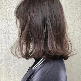 カラー SALON WORK STATION所属・ボブ♡柔らかいカラー 實松栞理のヘアスタイル