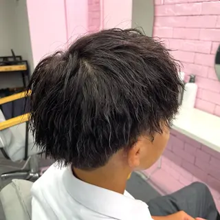 パーマ メンズ メンズ特化/パーマ/ ブリーチ/福島 千颯のヘアスタイル