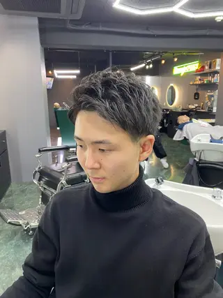 ミディアム dunhill 斉藤 大樹/メンズカットのヘアスタイル
