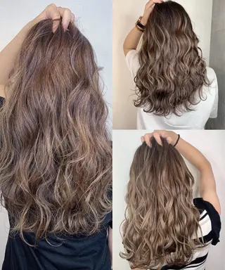 セミロング カラー _WHITE 高槻のヘアスタイル