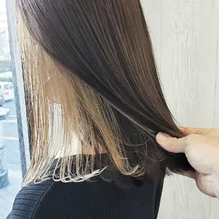 カラー ミディアム レイヤーカット/ ウルフカット/大橋 のヘアスタイル