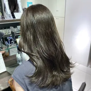 ロング カラー ヘアアレンジ ブリーチなしカラー /ベージュ/安形翔のヘアスタイル