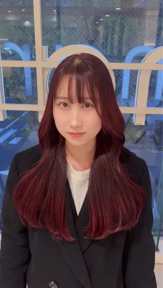 ロング カラー 💖大人韓国ヘア💖 韓国艶カラー【銀座】のヘアスタイル
