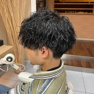 パーマ メンズ ダウンパーマ特化💎 ボブ・レイヤーりなのヘアスタイル