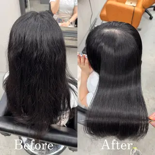 ロング XYZ所属・縮毛矯正/髪質改善 韓国風/MIKIYAのヘアスタイル