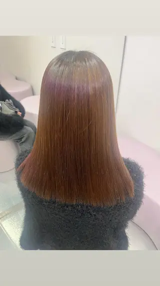 ミディアム ririka /ブリーチカラーのヘアスタイル