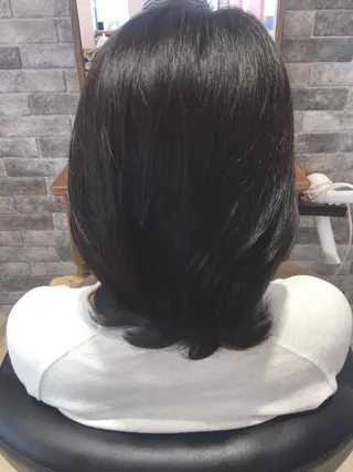 ミディアム 所渉/韓国レイヤー /ウルフカットのヘアスタイル