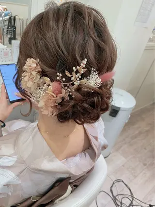 ロング ヘアアレンジ セットサロン      ラフテル所属・大阪/ヘアアレンジ /似合わせset💐のヘアスタイル