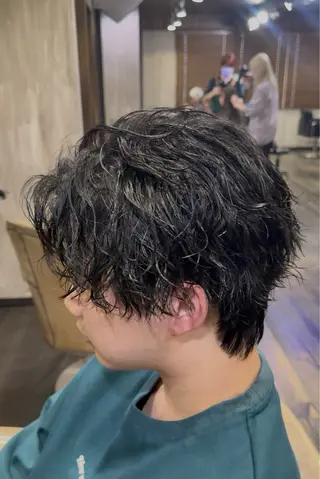 ショート パーマ メンズ メンズカット/パーマ 艶カラーTAIGA︎のヘアスタイル