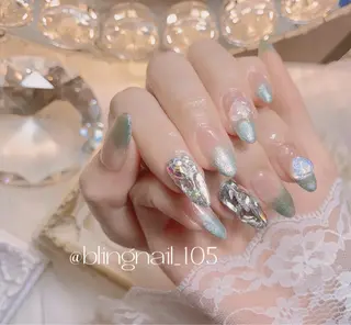 ネイル 23時まで❤︎韓国、 ワンホンネイルのネイルデザイン