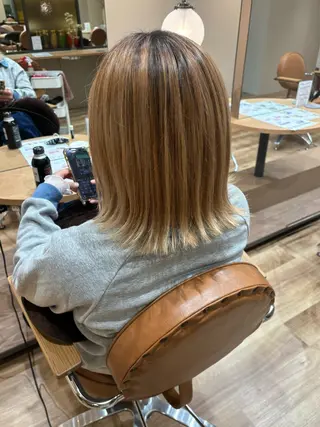 セミロング 南 颯七のヘアスタイル