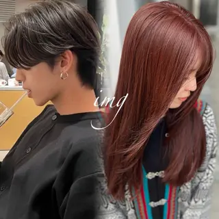 セミロング カラー メンズ FAHREN-PURE所属・韓国ヘアカラーパーマ 遠藤のヘアスタイル