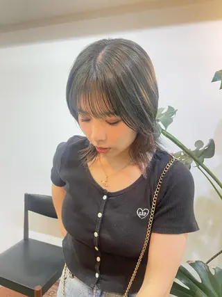 ミディアム カラー さかした ちなのヘアスタイル