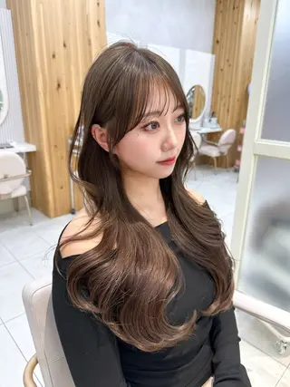 セミロング カラー 🇰🇷韓国風くびれ ヘア🇰🇷中村優大のヘアスタイル