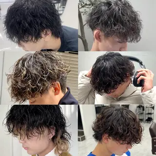 パーマ メンズ ニュアンス/フェザー /ウルフ/伶馬のヘアスタイル