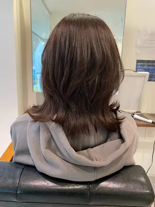 ミディアム カラー Rely 美空のヘアスタイル