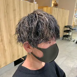 ショート カラー パーマ ヘアアレンジ メンズ men’s salon NOA solte. 【メンズサロン ノアソルテ】所属・メンズパーマ職人 加藤 弘貴のヘアスタイル