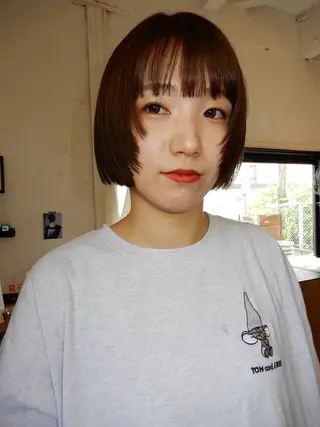 ショート カラー デザインカット🎨 ボブ🫟おざきのヘアスタイル